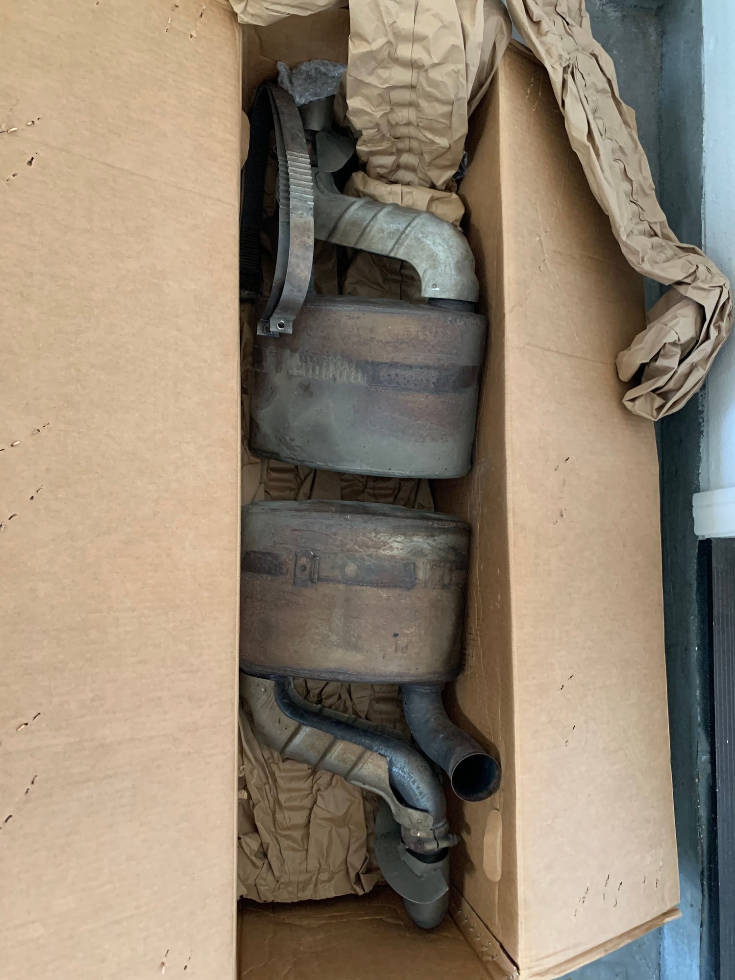 Engine - Exhaust - 993 Turbo Mufflers and Tips - Used - 1996 to 1998 Porsche 911 - San Diego, CA 92131, United States
