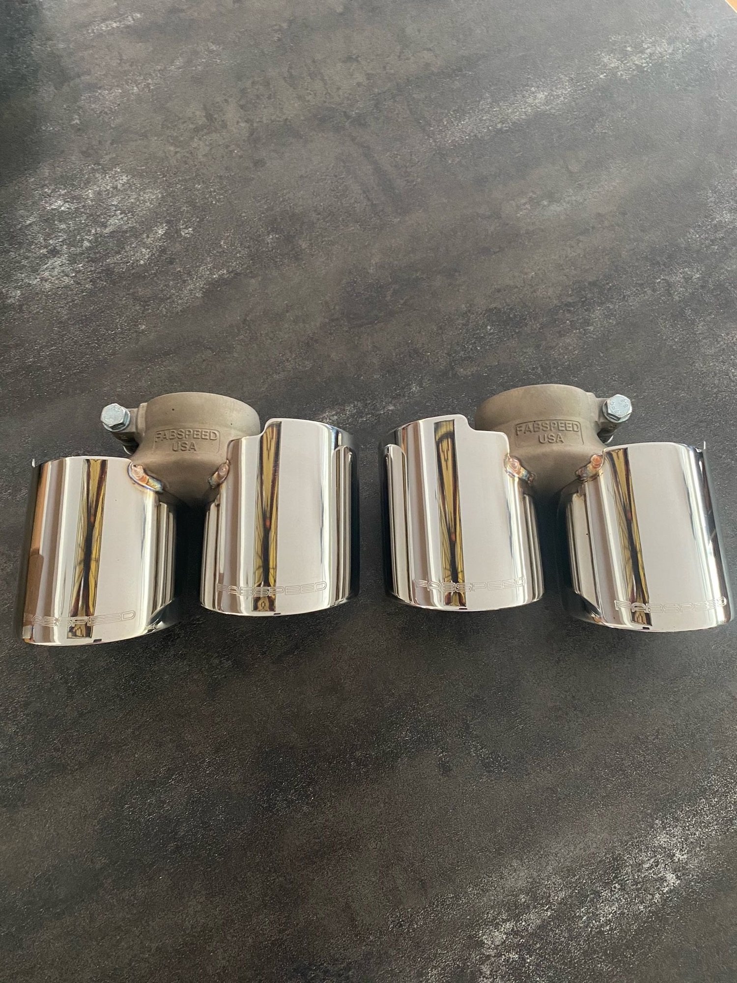 Engine - Exhaust - Fabspeed 997.1 Carrera Deluxe Quad-Style Tips (2005-2008)- Polished Stainless Steel - Used - 2005 to 2008 Porsche 911 - Chews Landing, NJ 08012, United States