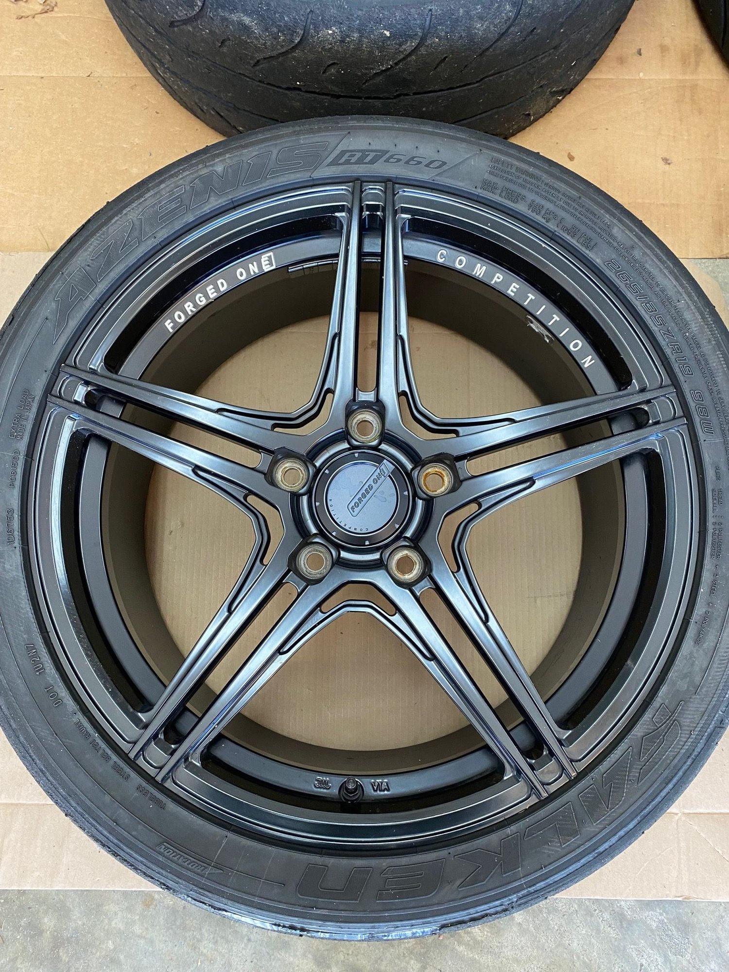 Wheels and Tires/Axles - Forged One Competition Wheels with RT660's and TPMS for 981/982 GT4 - Used - 2016 to 2022 Porsche Cayman GT4 - Yorktown, VA 23692, United States
