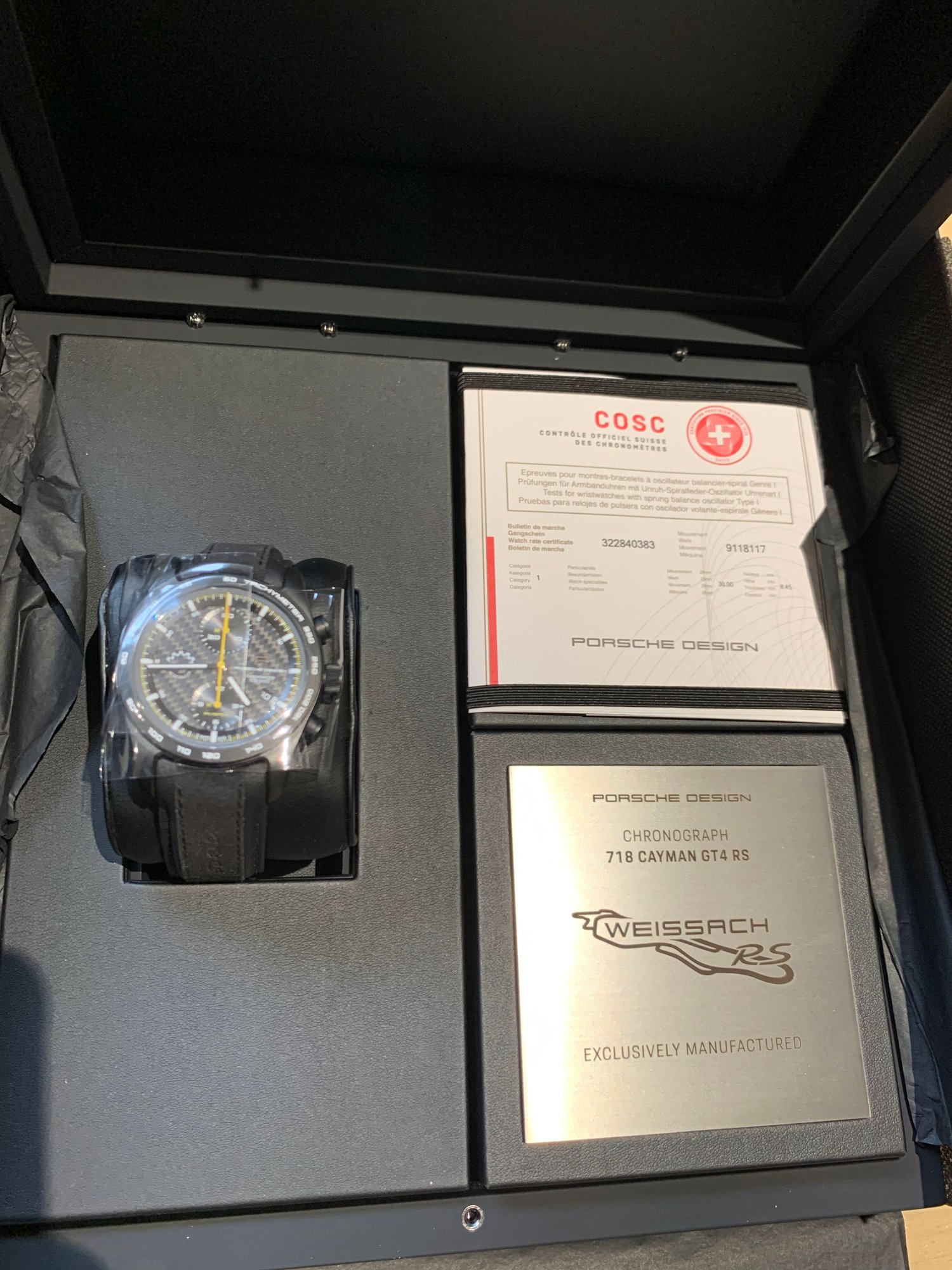 Accessories - Brand New Porsche Design 718 Cayman GT4 RS Chronograph watch - New - All Years  All Models - Toronto, ON L4B2W3, Canada