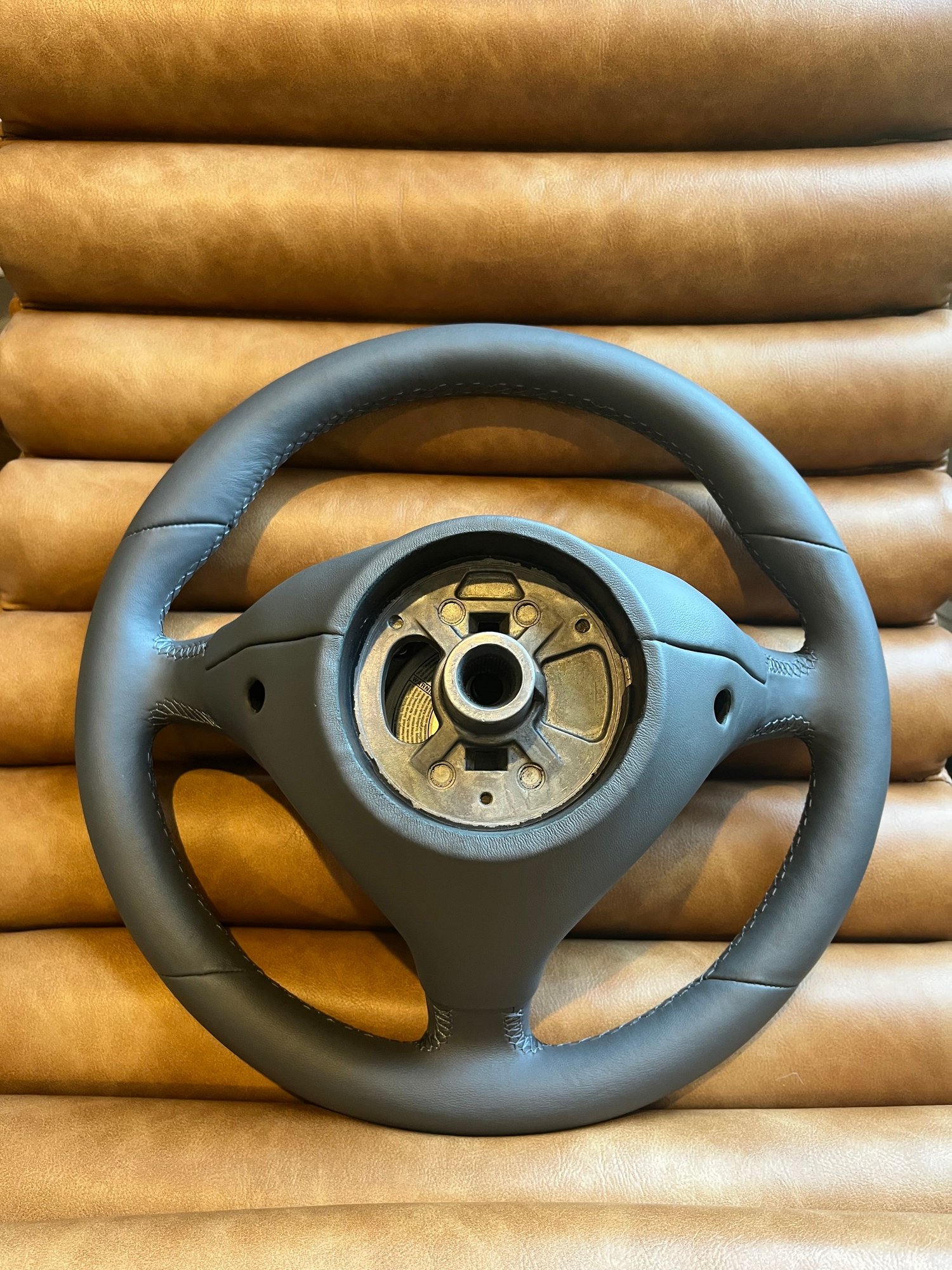 Steering/Suspension - Porsche 911 996 Custom Grey Full Leather Steering Wheel - New - 2000 to 2004 Porsche 911 - Ellicott City, MD 21042, United States