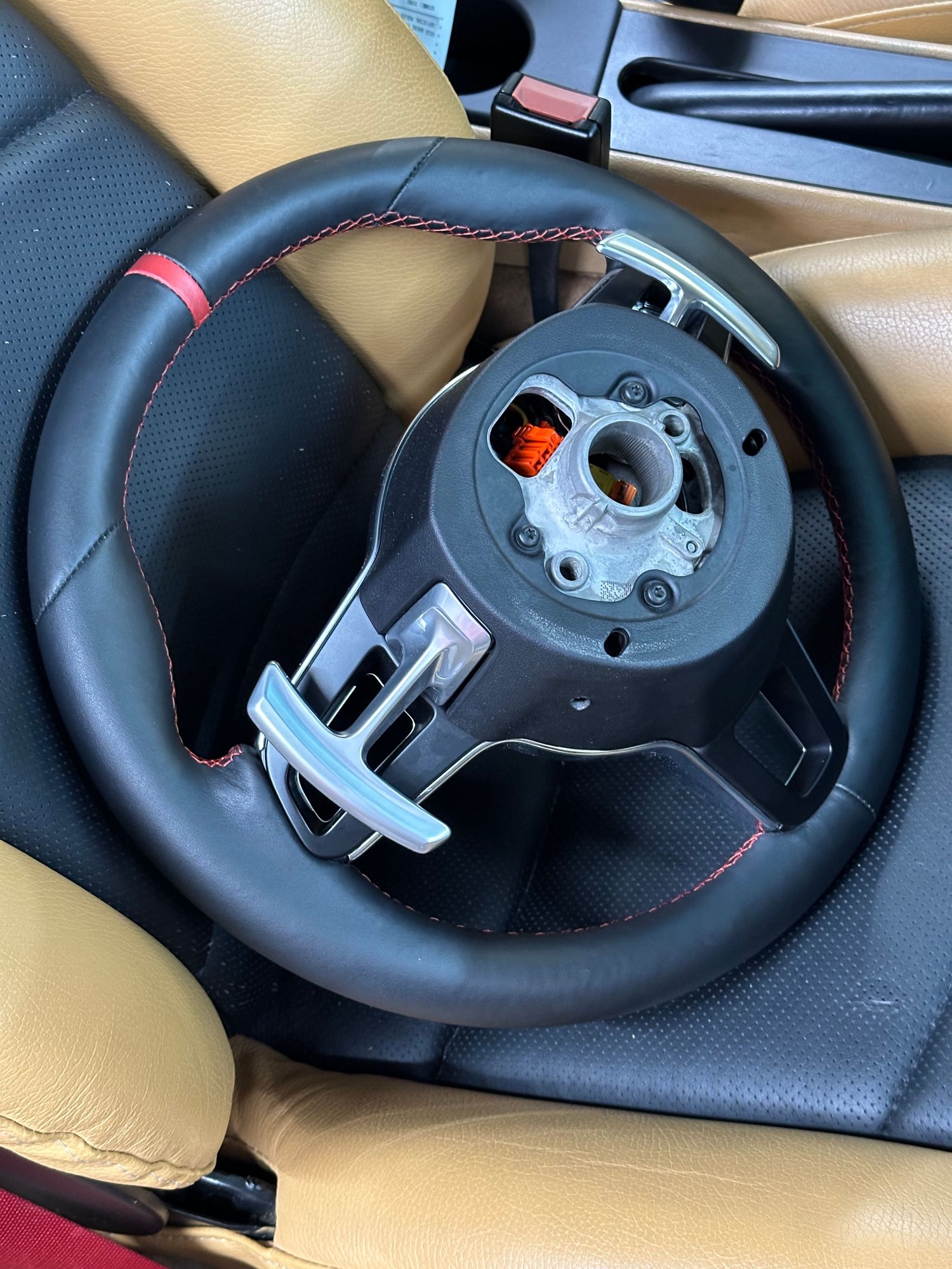 Interior/Upholstery - PDK Steering wheel with red stitching & 12 o'clock marker - airbag included - Used - All Years  All Models - Noblesville, IN 46060, United States