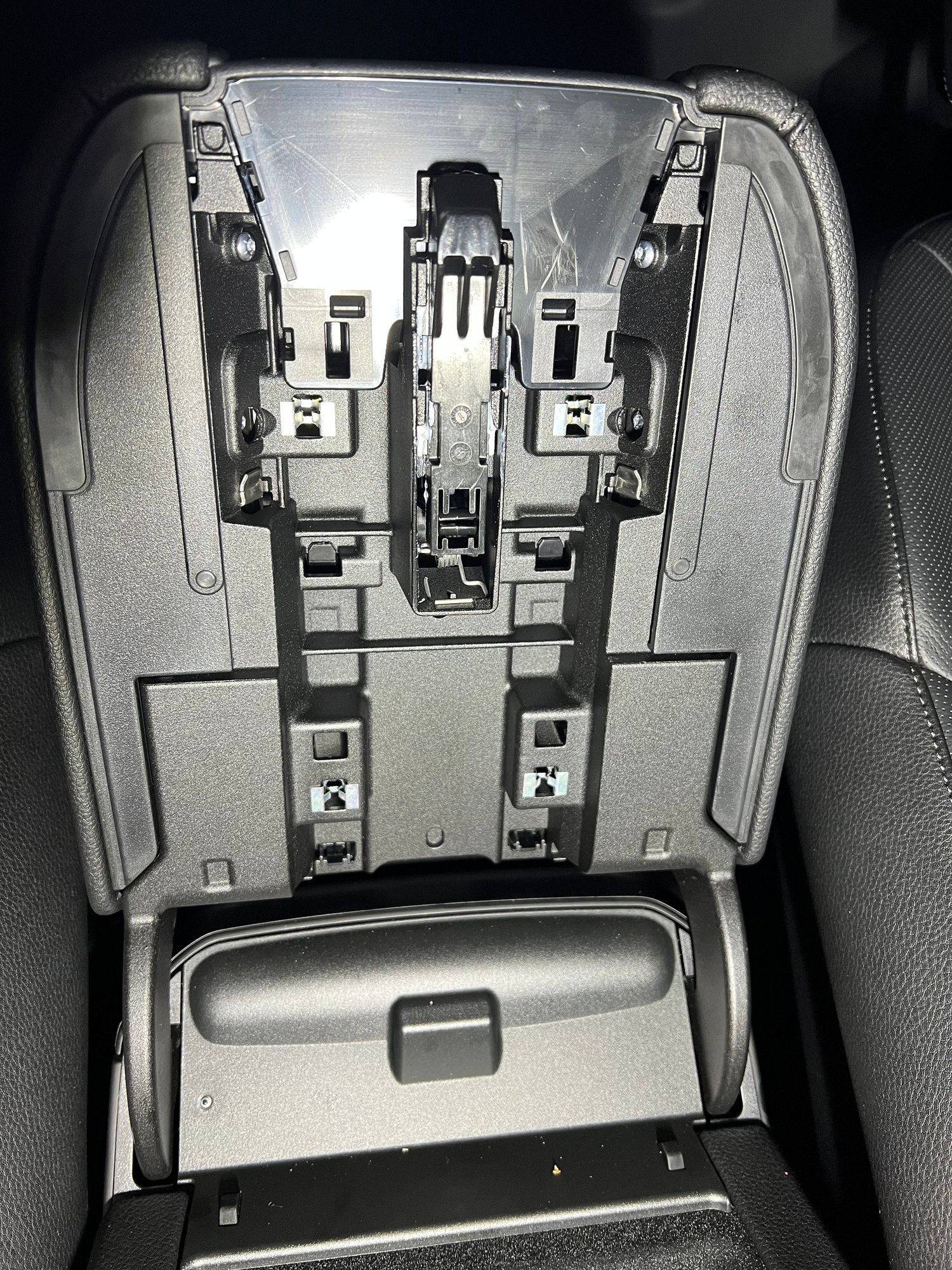 underside of the armrest once the cover is removed