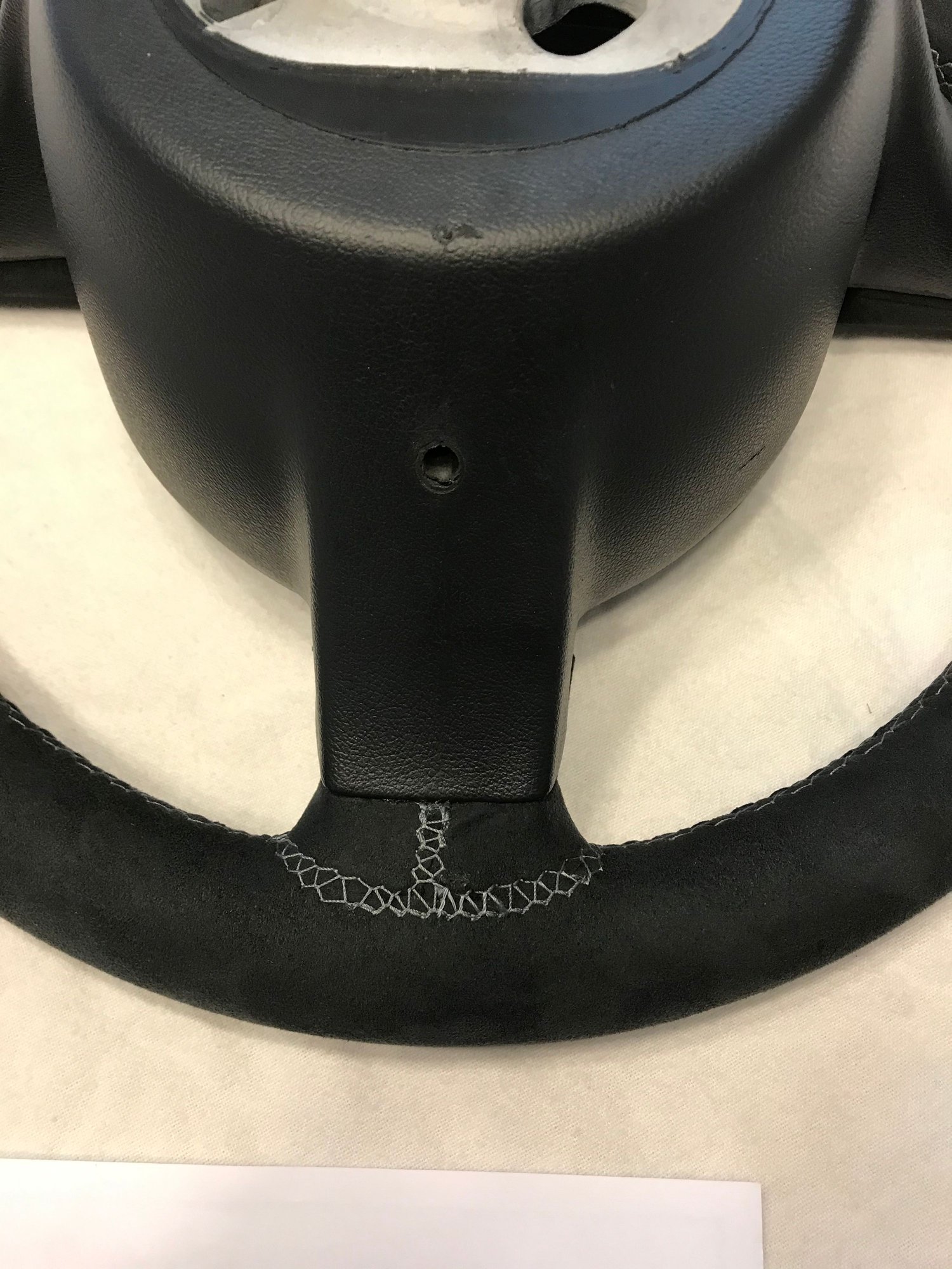 2009 Porsche Cayman - 997/987 Sport Steering Wheel in Alcantara with Grey Stitching and Red Alcantara 12:00 Stripe (w/ Alcantara Air Bag!) - Interior/Upholstery - $675 - Plymouth, Ma, MA 02360, United States