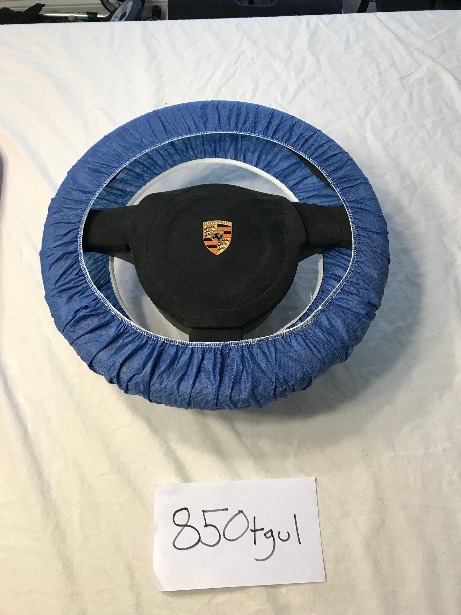 2009 Porsche Cayman - 997/987 Sport Steering Wheel in Alcantara with Grey Stitching and Red Alcantara 12:00 Stripe (w/ Alcantara Air Bag!) - Interior/Upholstery - $675 - Plymouth, Ma, MA 02360, United States