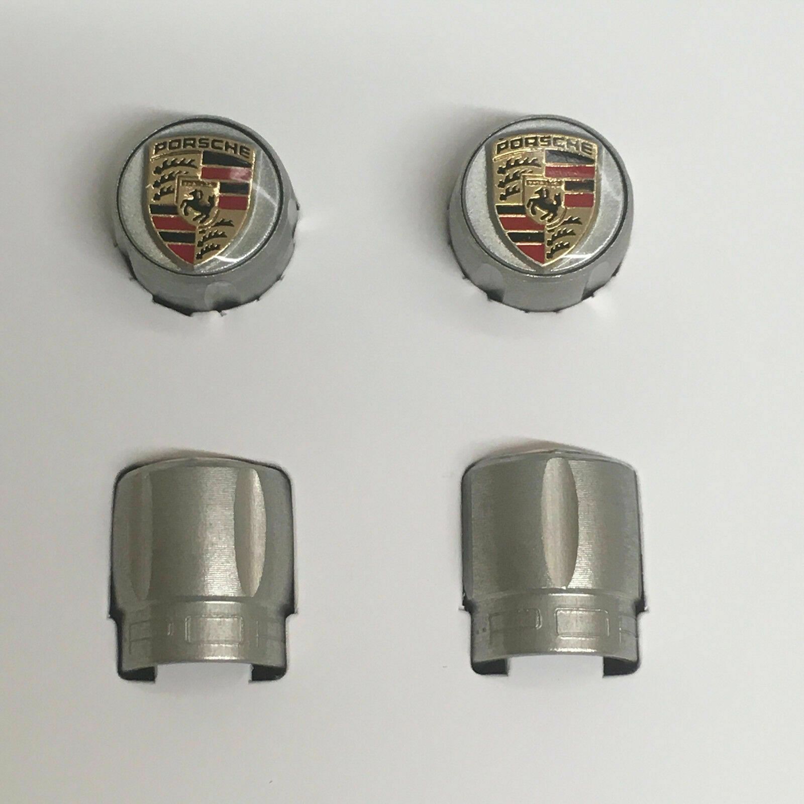 *NEW* Porsche Design OEM Factory TPMS Approved Crest Valve Stem Caps