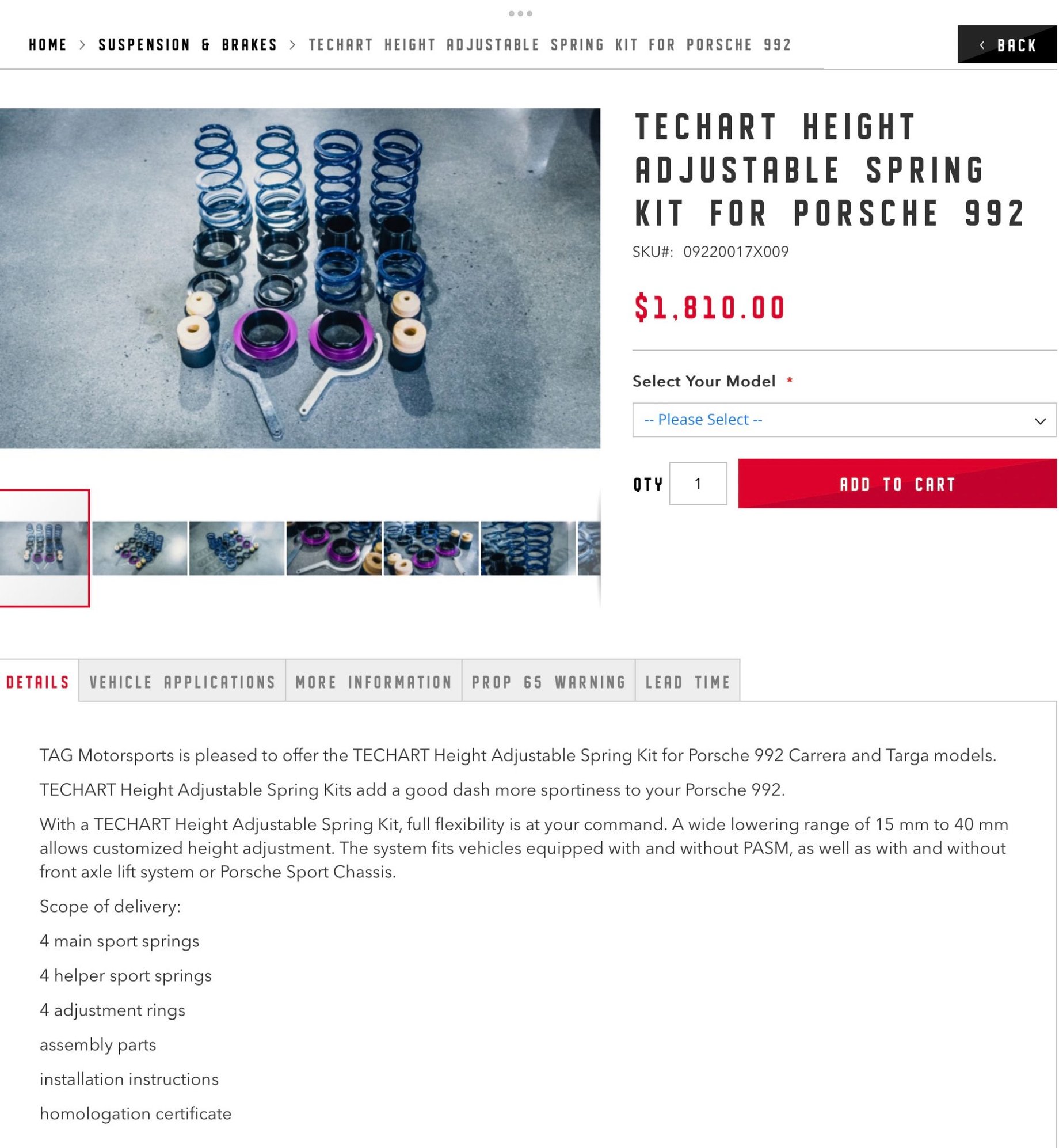 Steering/Suspension - Techart HAS Kit New 992 $1500 shipped - New - -1 to 2025  All Models - Morgan Hill, CA 95037, United States