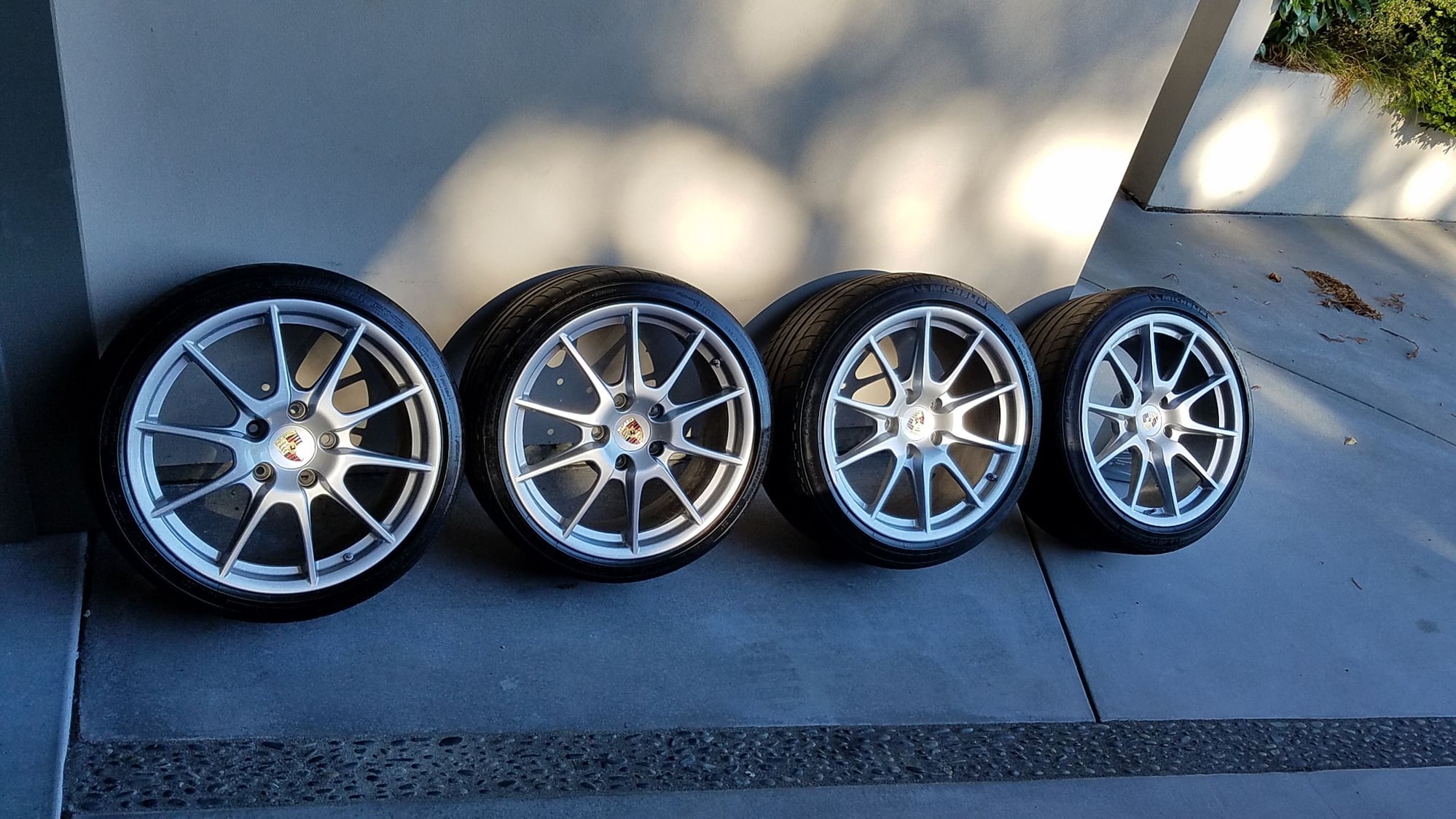 Wheels and Tires/Axles - FS NorCal - 987 Cayman R/986 Boxster Spyder OEM 19 silver wheels set w Michelin PS2 - Used - 1999 to 2012 Porsche Boxster - 2006 to 2012 Porsche Cayman - Corte Madera, CA 94925, United States