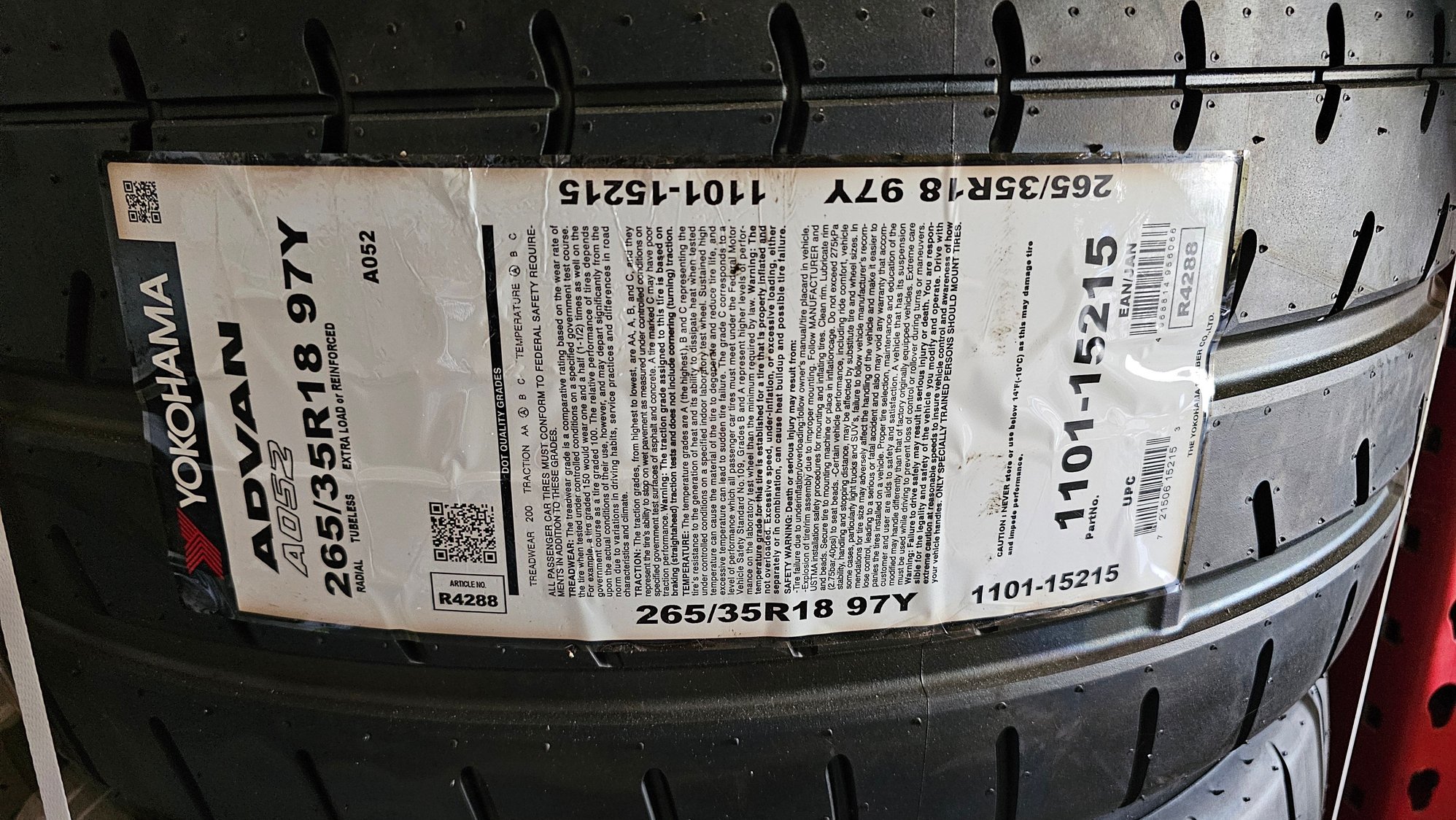 Wheels and Tires/Axles - Yokohama A052, 2 - 295/35R18, 2 - 265/35R18 - New - Atlanta, GA 30319, United States
