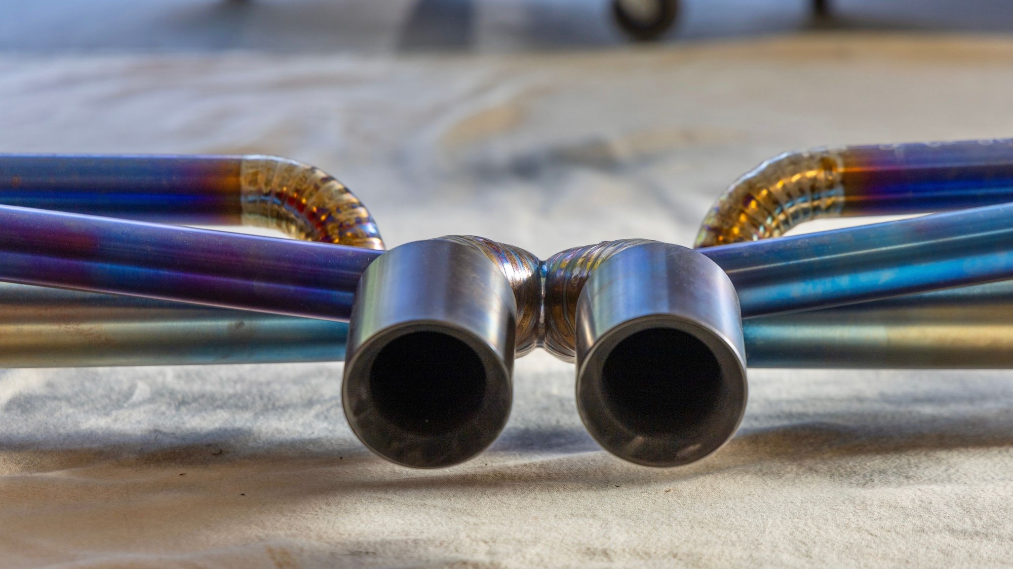 1 of 1 Custom Titanium Exhaust for 981 GT4 by Advanced Innovation