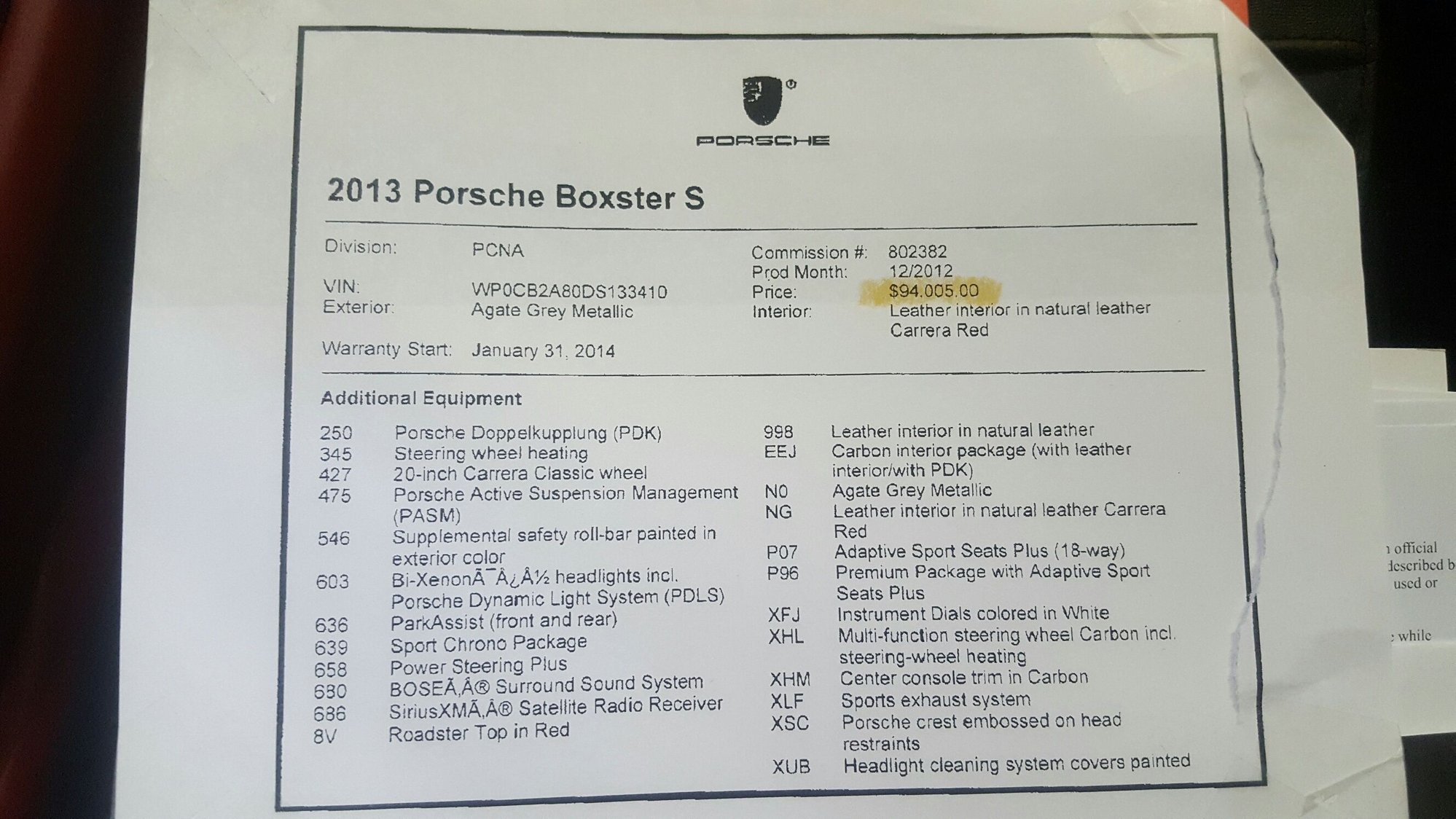 2013 Porsche Boxster - 2013 PORSCHE BOXSTER S - UNICORN - HIGHLY OPTIONED, VERY LOW MILES - Used - VIN WP0CB2A80DS133410 - 16,400 Miles - 6 cyl - 2WD - Automatic - Convertible - Gray - Houston, TX 77009, United States