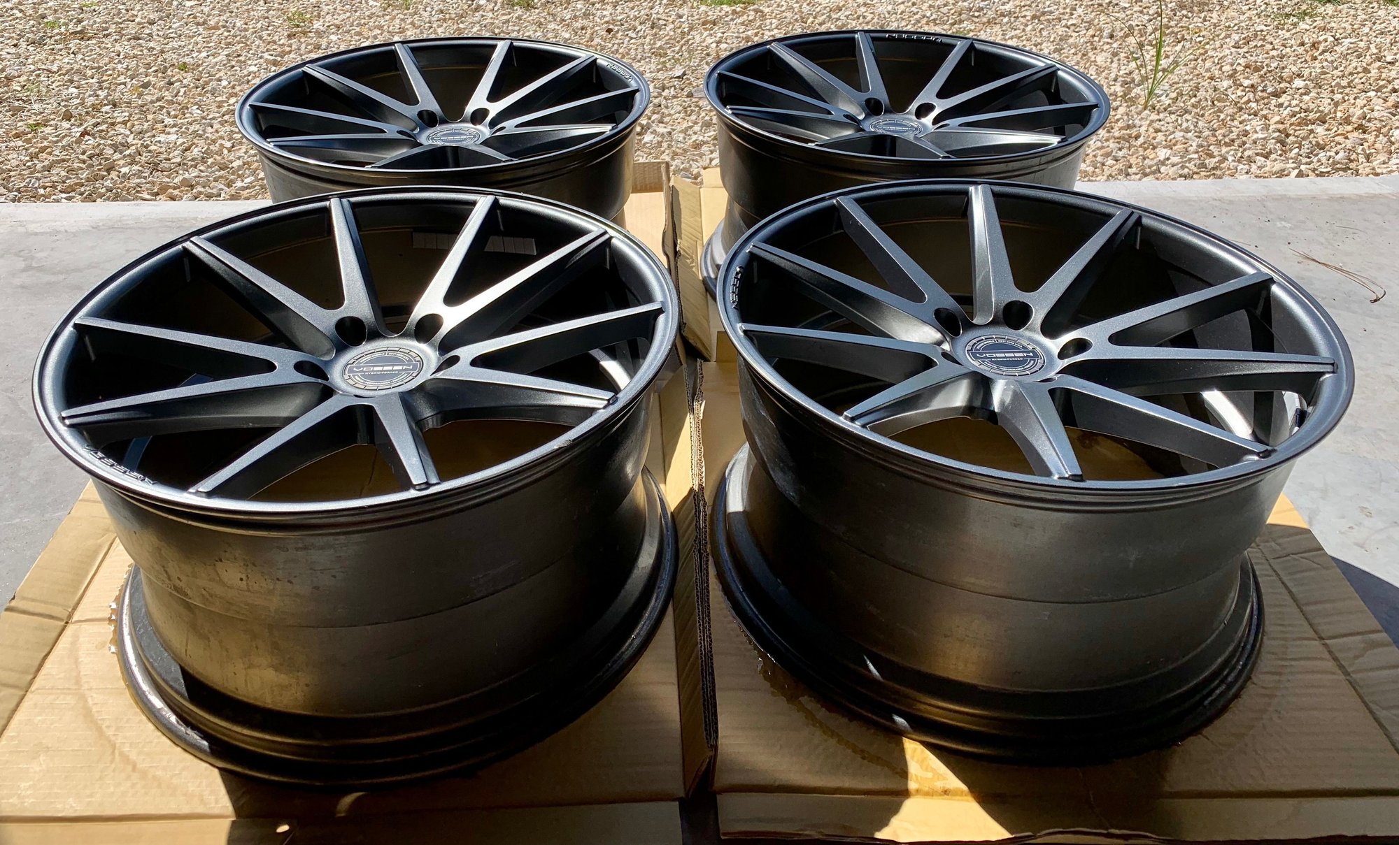 Wheels and Tires/Axles - FS: (4) Vossen 21" x 11" Hybrid Forged VFS-1 5x130 Matte Graphite 21x11 - Used - 2004 to 2018 Porsche Cayenne - Estero, FL 33928, United States