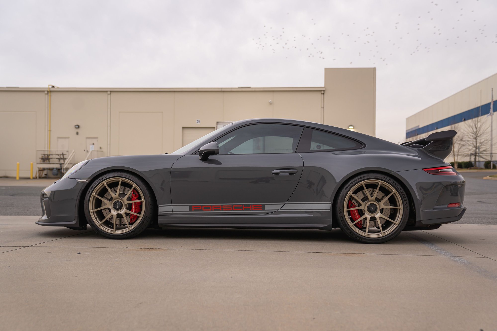 GA1R Wheels (20X9 and 20X12 in satin gold) for 991 GT3