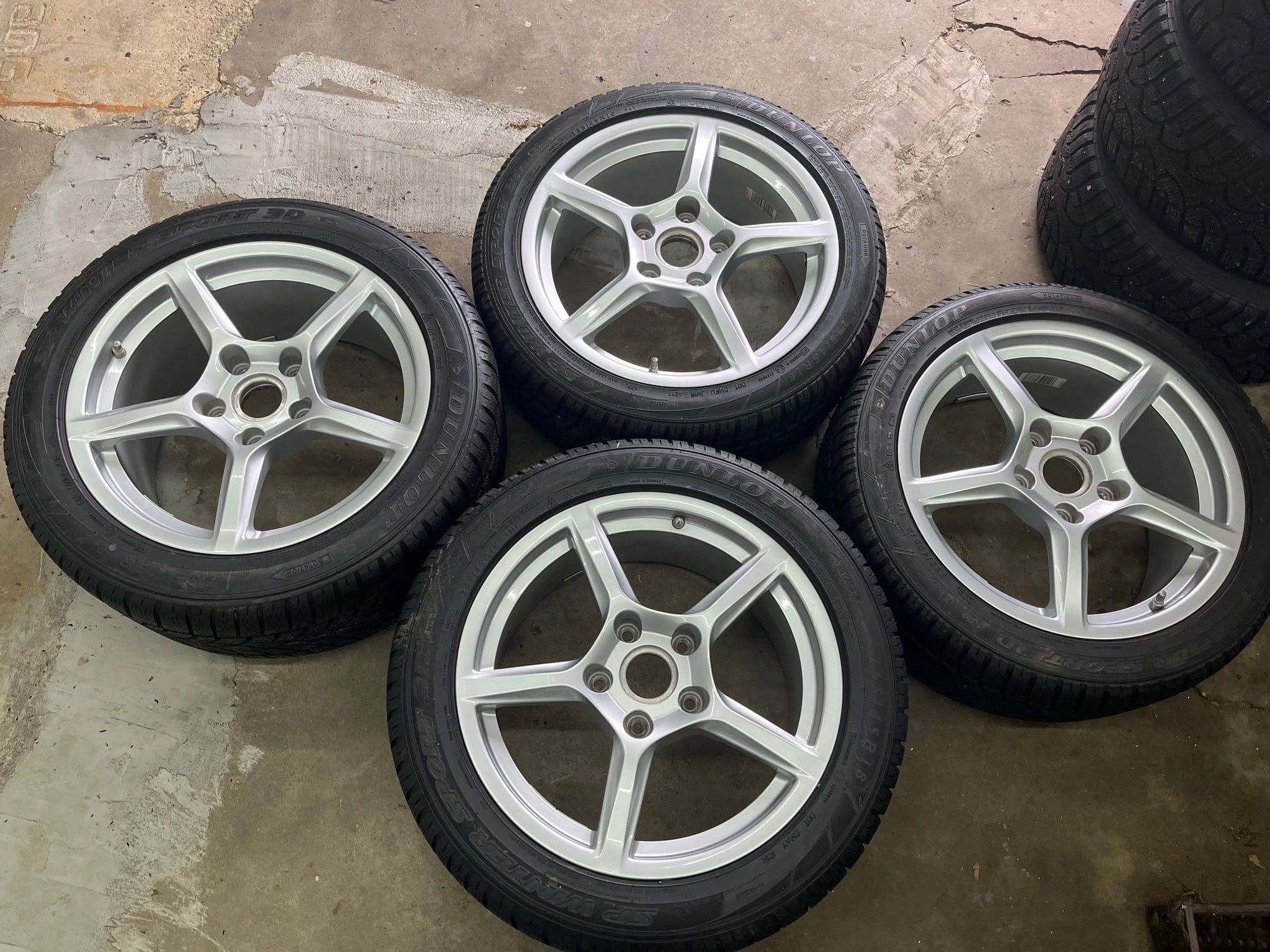 Wheels and Tires/Axles - OEM 18" 2012+ 981 982 718 Cayman Boxster Wheels and Winter Tires w/TPMS - LIKE NEW - Used - All Years  All Models - Cleveland, OH 44129, United States