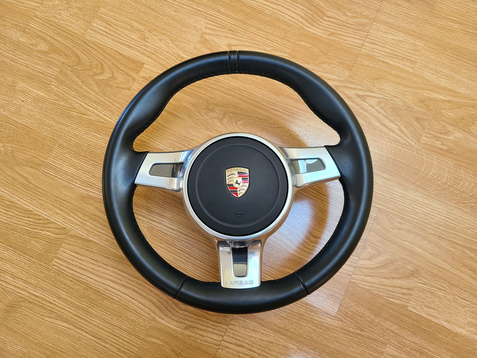 Steering/Suspension - OEM Porsche Sport Design steering wheel 981/991, manual + non-multifunction w/ airbag - Used - 2013 to 2016 Porsche 911 - 2013 to 2016 Porsche Cayman - San Jose, CA 95129, United States