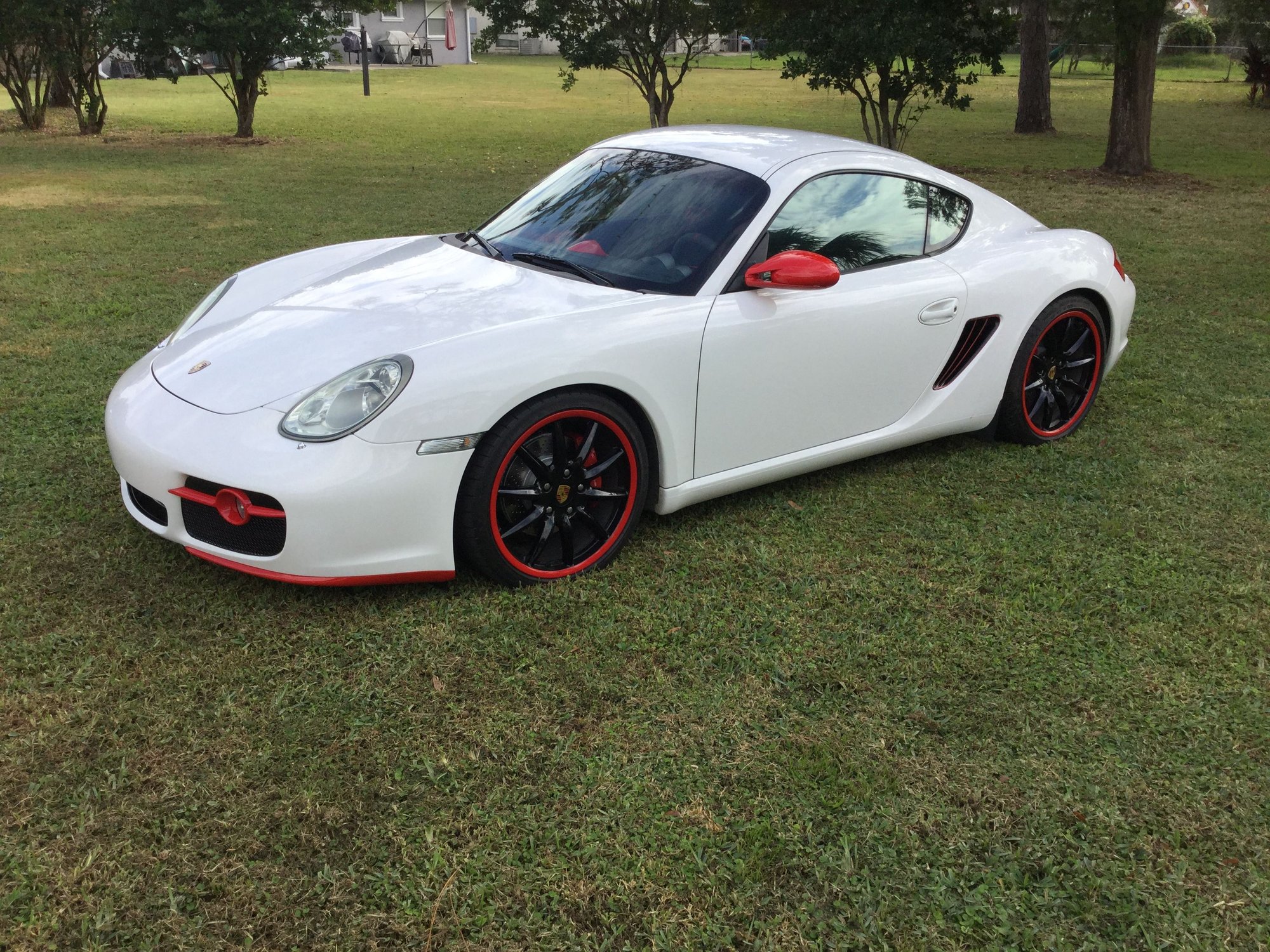2006 Porsche Cayman - 2006 Cayman S white with red and black accents - Used - VIN WP0AB29846U782890 - 104,322 Miles - 6 cyl - 2WD - Manual - Coupe - White - Tampa, FL 33624, United States