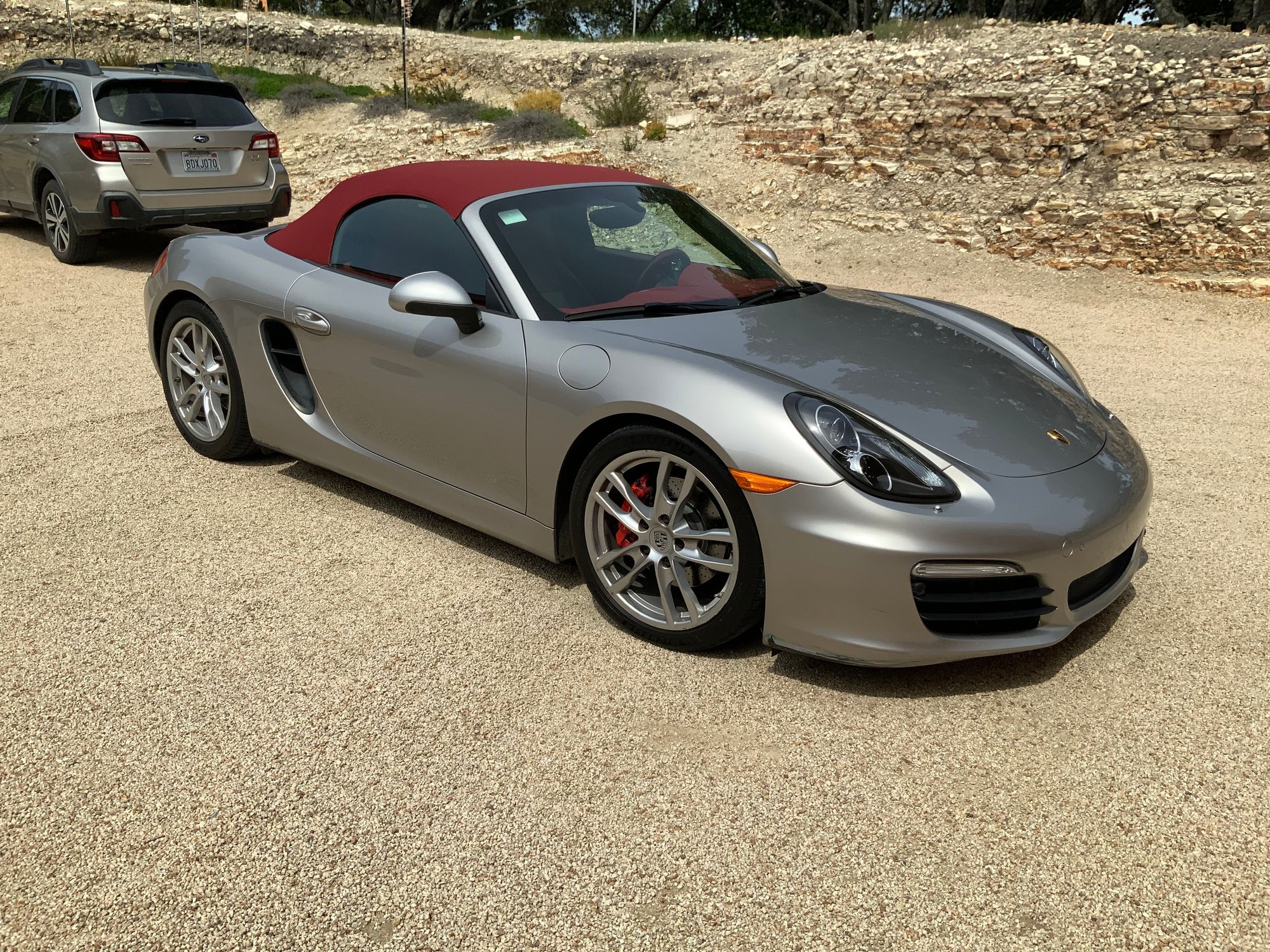 2013 Porsche Boxster - Rare 2013 Boxster S Platinum Silver Metallic, Carrera Red  leather and  Bordeaux Top - Used - VIN WP0CB2A81DS133562 - 6 cyl - 2WD - Automatic - Convertible - Silver - Carmel, CA 93923, United States