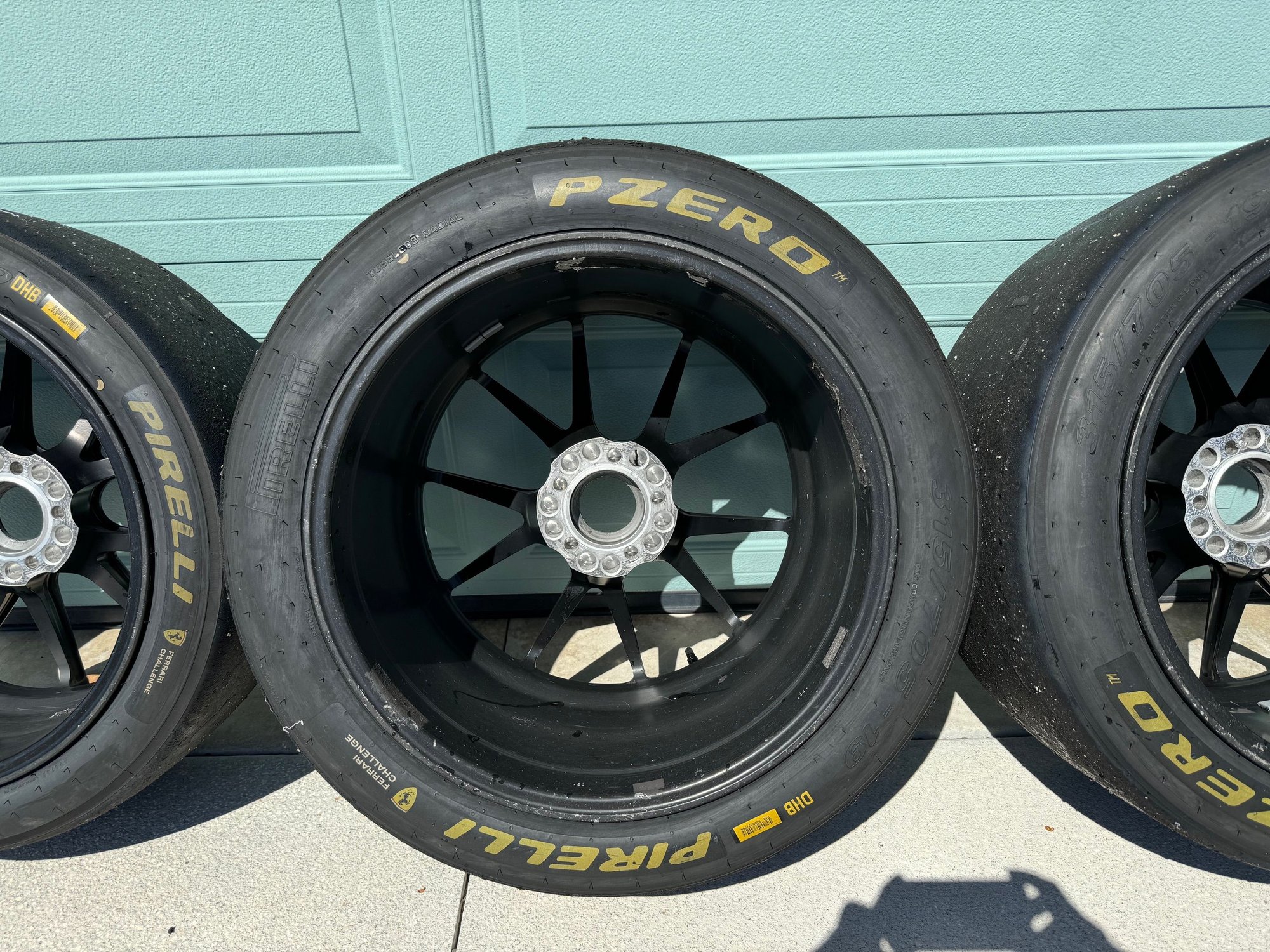 Wheels and Tires/Axles - Set of four Satin Black Forgeline GS1R wheels shod w/ used Pirelli PZero slicks - Used - -1 to 2026  All Models - Port Orange, FL 32127, United States