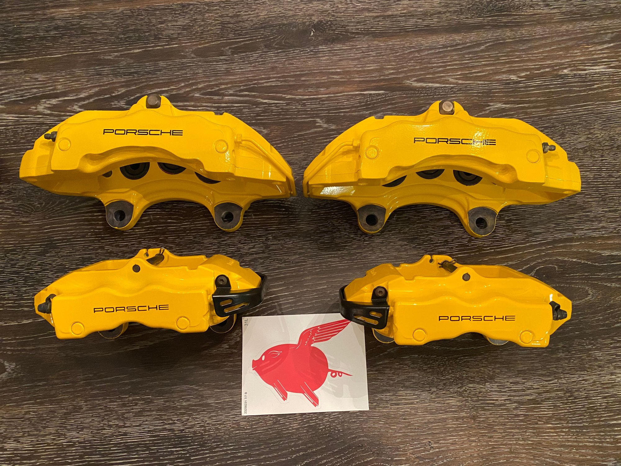 Freshly Powder coated 18z Cayenne TT front ad rear calipers Rennlist