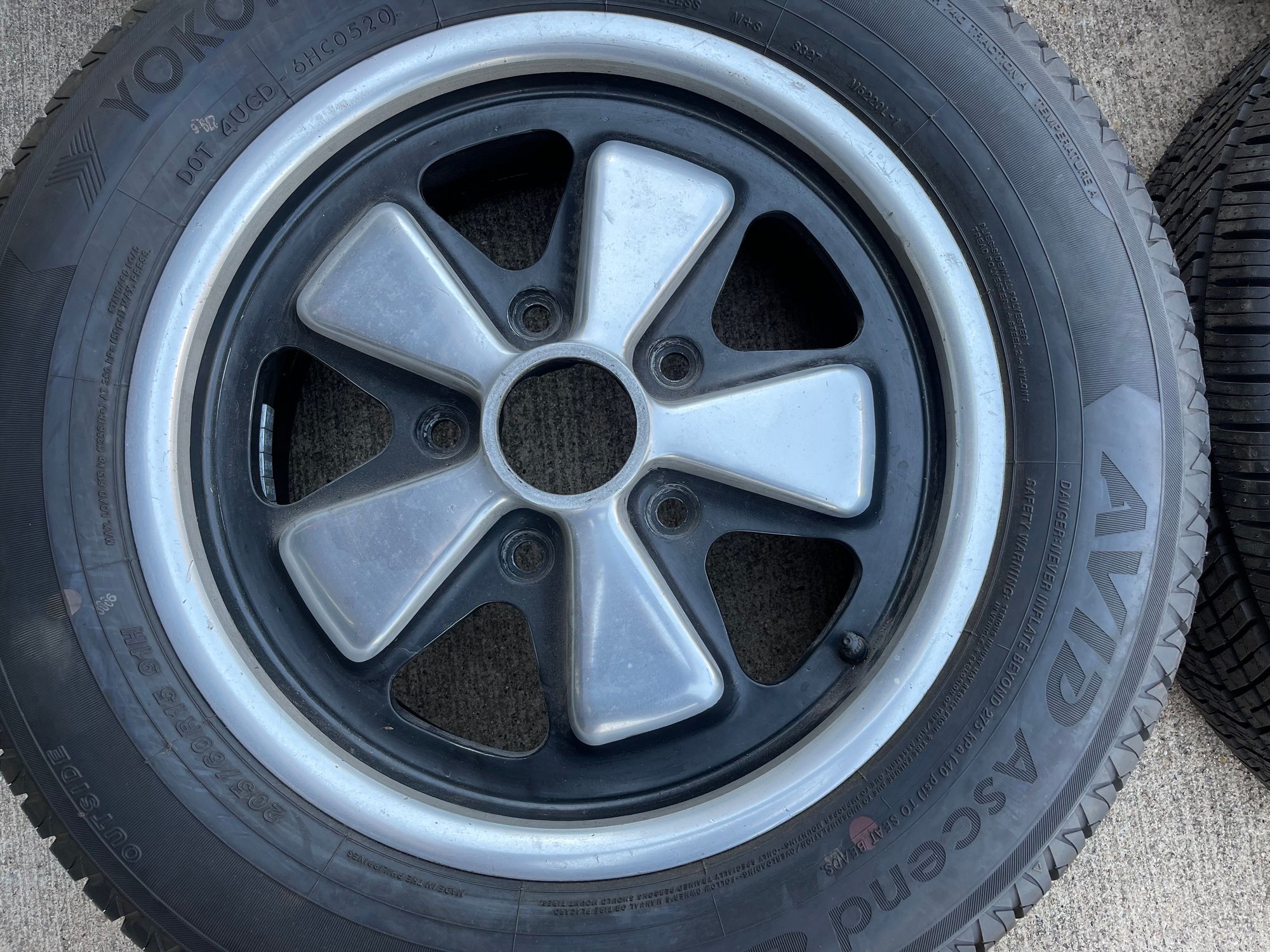 Fuchs 15x6 w/ New Yokohama Tires Set of Four Rennlist Porsche