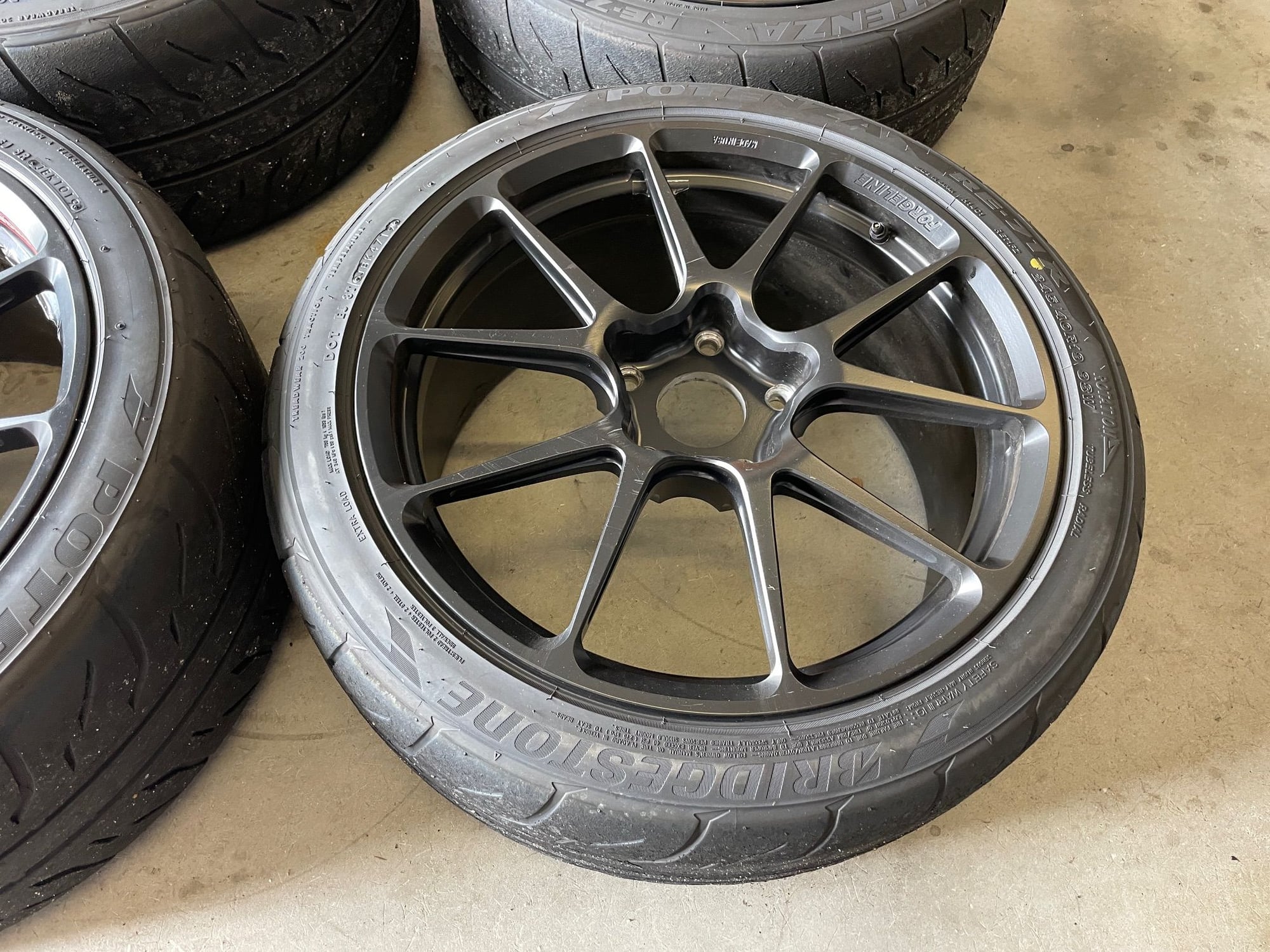 Wheels and Tires/Axles - FS: (7) 19" Black Forgeline GS1R Wheels with RE71r Tires for Cayman GT4 - Used - Lake Mary, FL 32746, United States