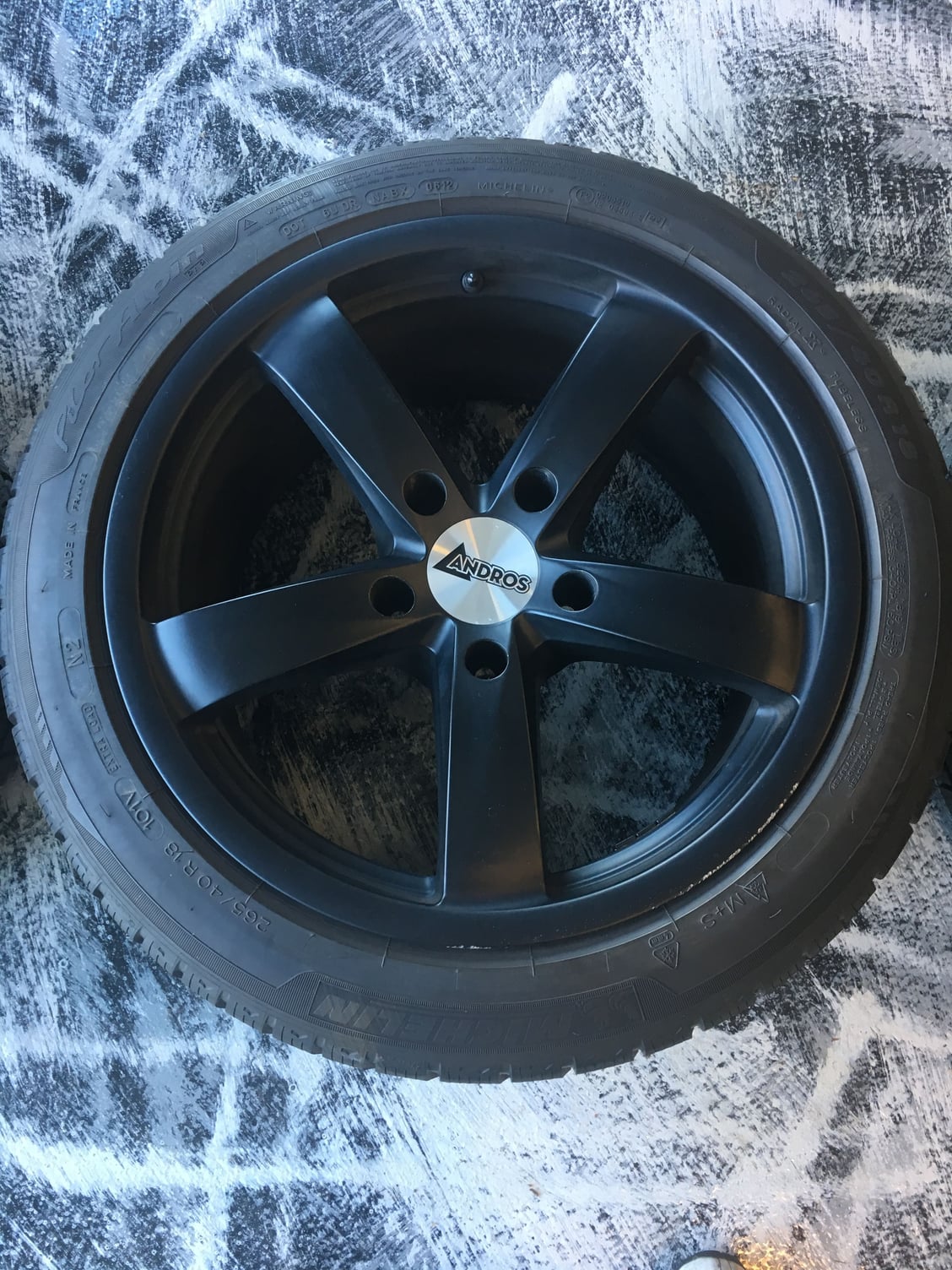 Wheels and Tires/Axles - Snow Tires/Rims 18" Michelin Pilot Alpins on Andros Spec P Rims from 2011 997.2 4S - Used - 2009 to 2012 Porsche 911 - Urbandale, IA 50323, United States