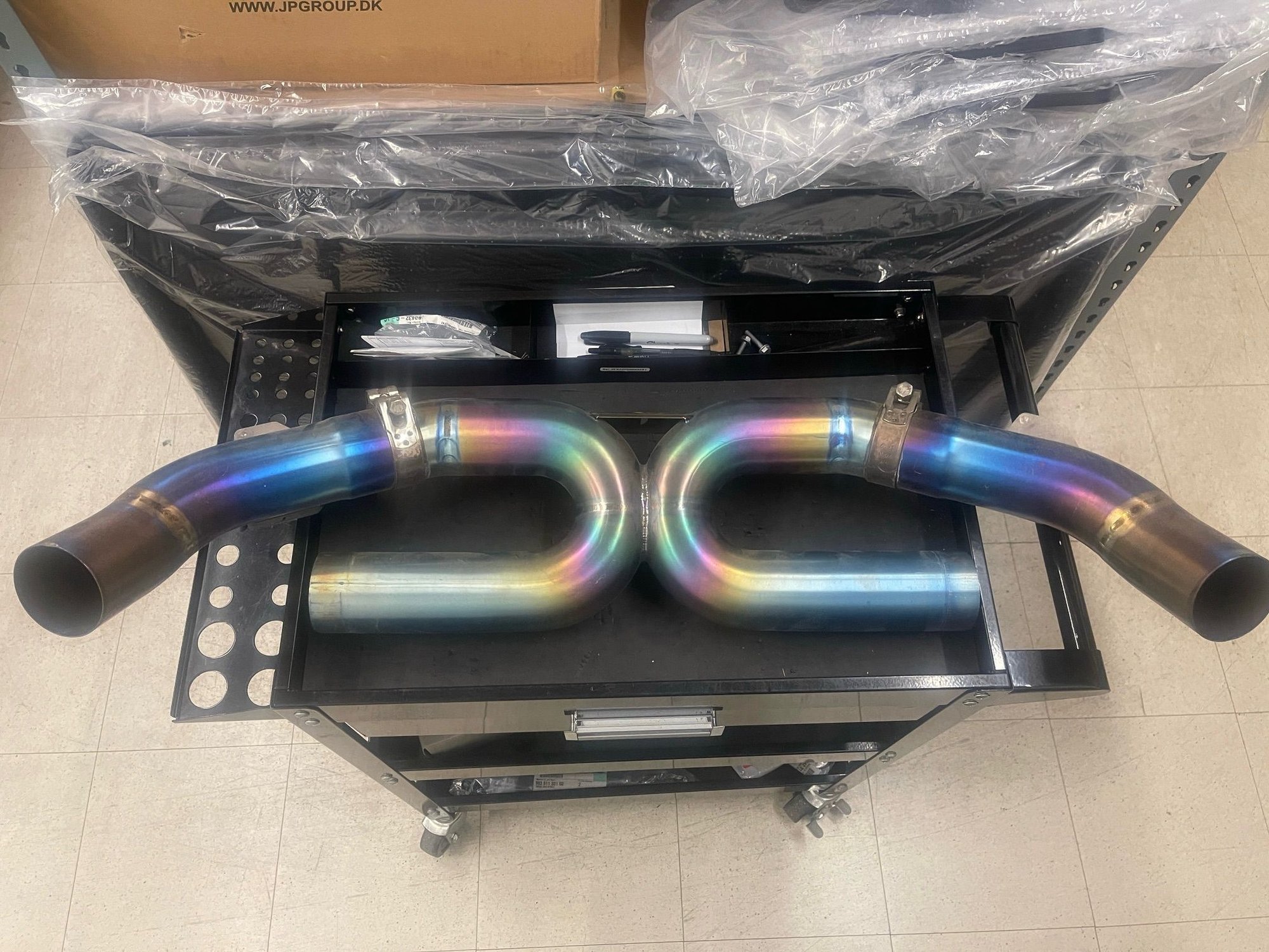 Engine - Exhaust - 992 JCR titanium center section for turbo 3.7 or 3.0 - Used - 2020 to 2024 Porsche 911 - Monarch Bay, CA 92629, United States