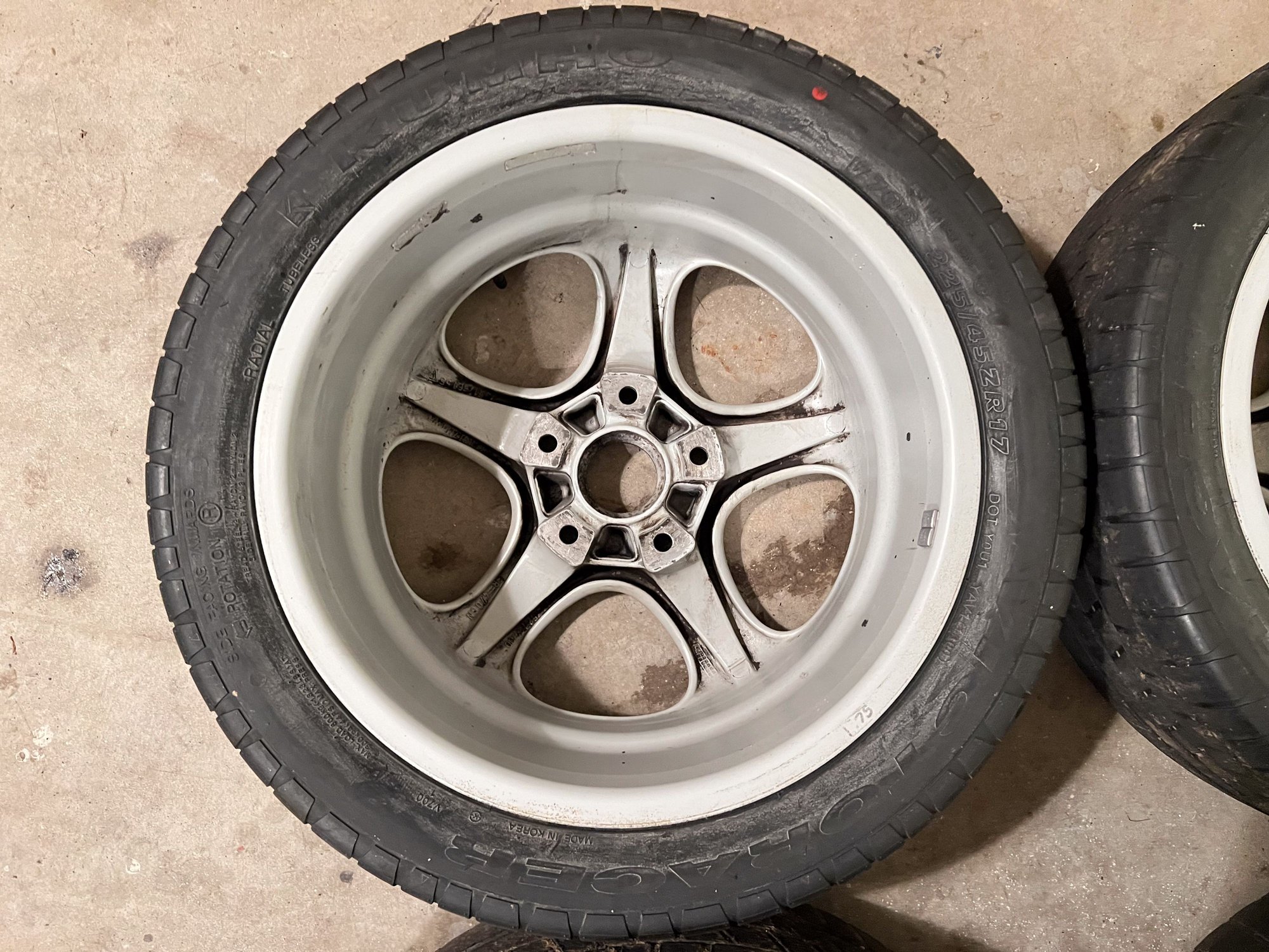 Wheels and Tires/Axles - Set of 7"X17" and 9"X17" ET55 Porsche Cup2 wheels with Kumho Victoracer V700 Tires - Used - 1995 to 1998 Porsche 911 - All Years Porsche 944 - Bolingbrook, IL 60490, United States