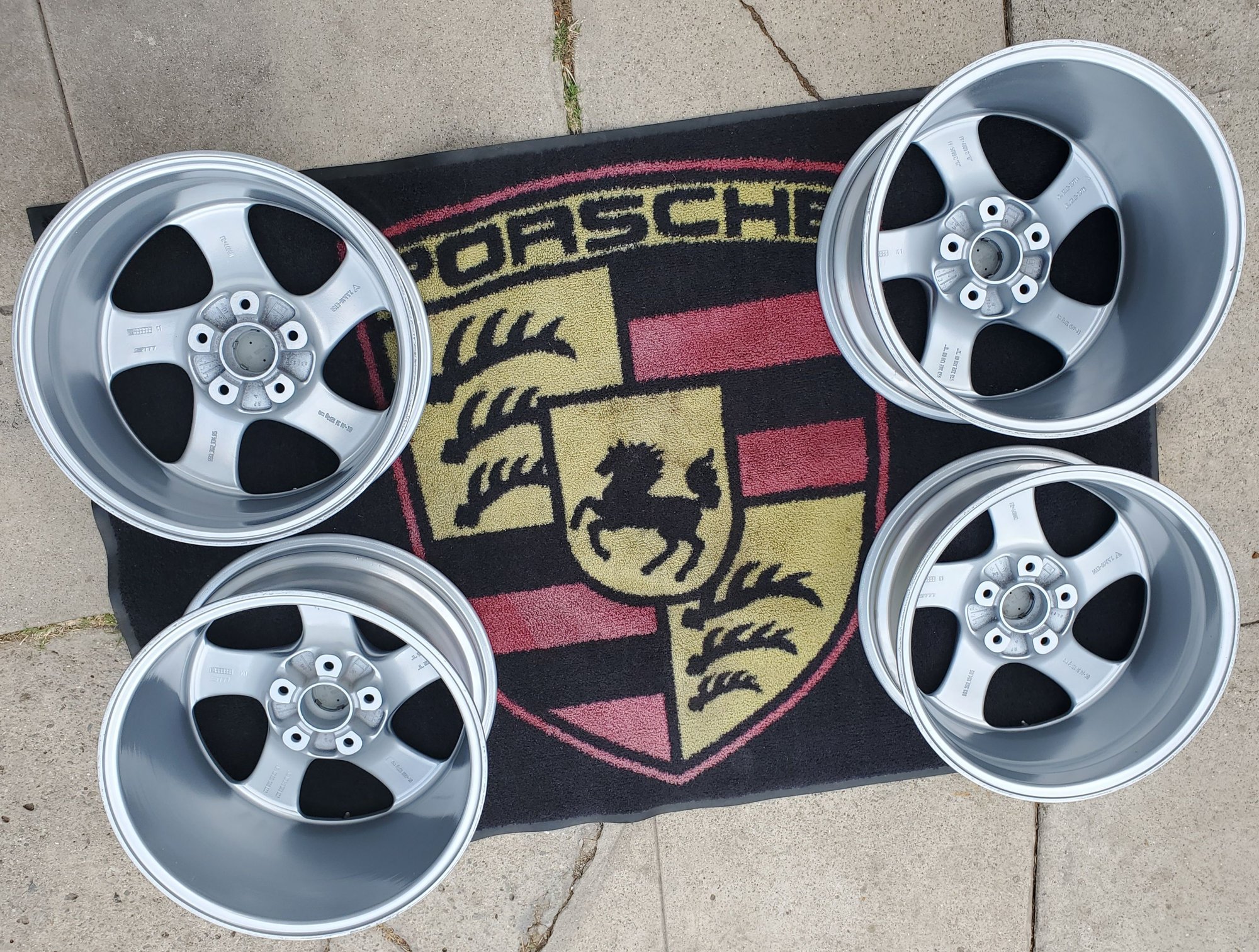 Wheels and Tires/Axles - Just restored! Porsche 993 Turbo Twist Hollow Spoke Wheels 7.5x18 10x18 Narrow Body - Used - 1995 to 2005 Porsche 911 - Los Angeles, CA 90032, United States