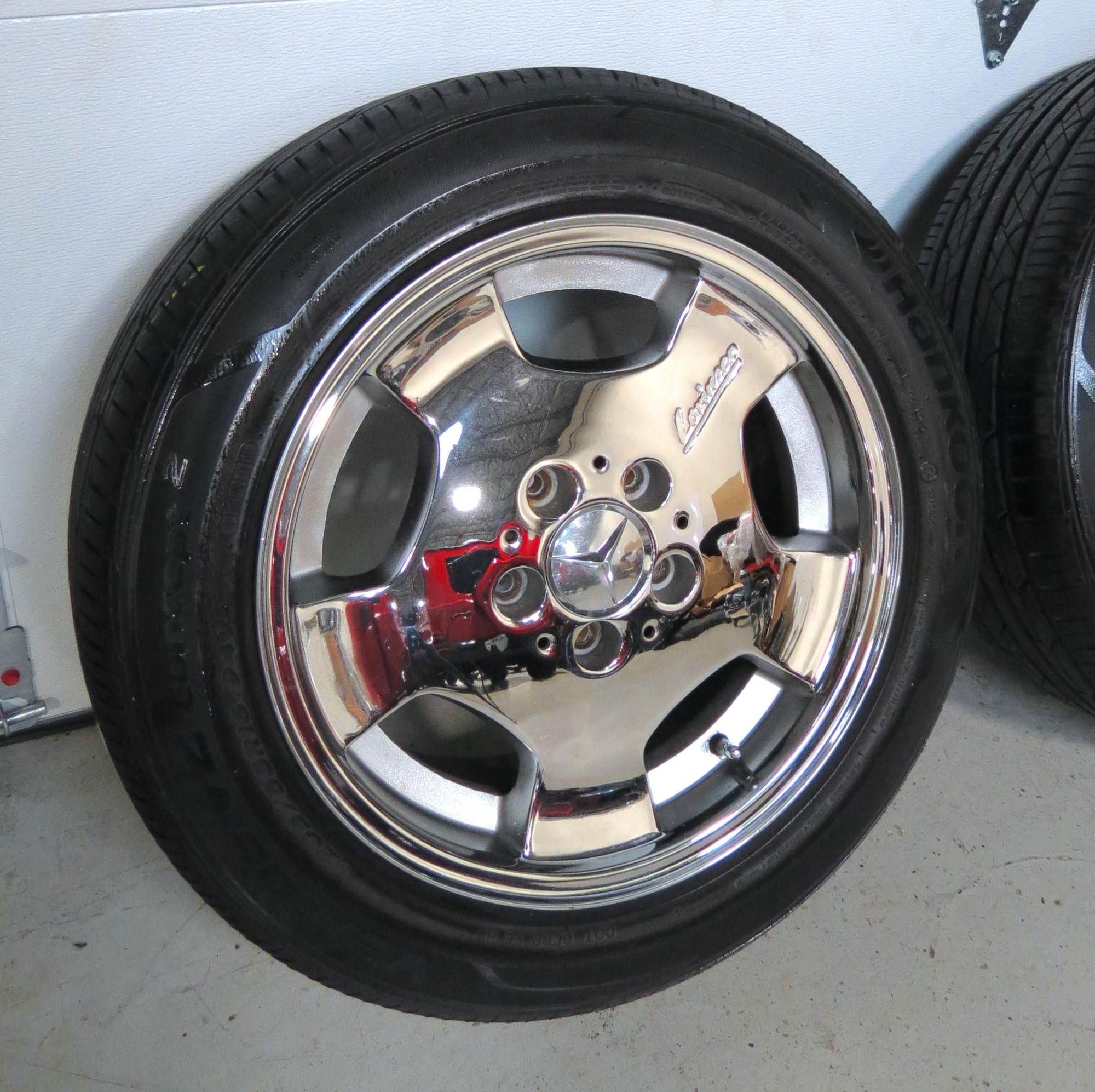 Wheels and Tires/Axles - Mercedes Lorinser RS 90 Wheel 18in 5x112 +37MM Chrome w/ brand new tires - Used - All Years Mercedes-Benz All Models - Saddle Brook, NJ 07663, United States