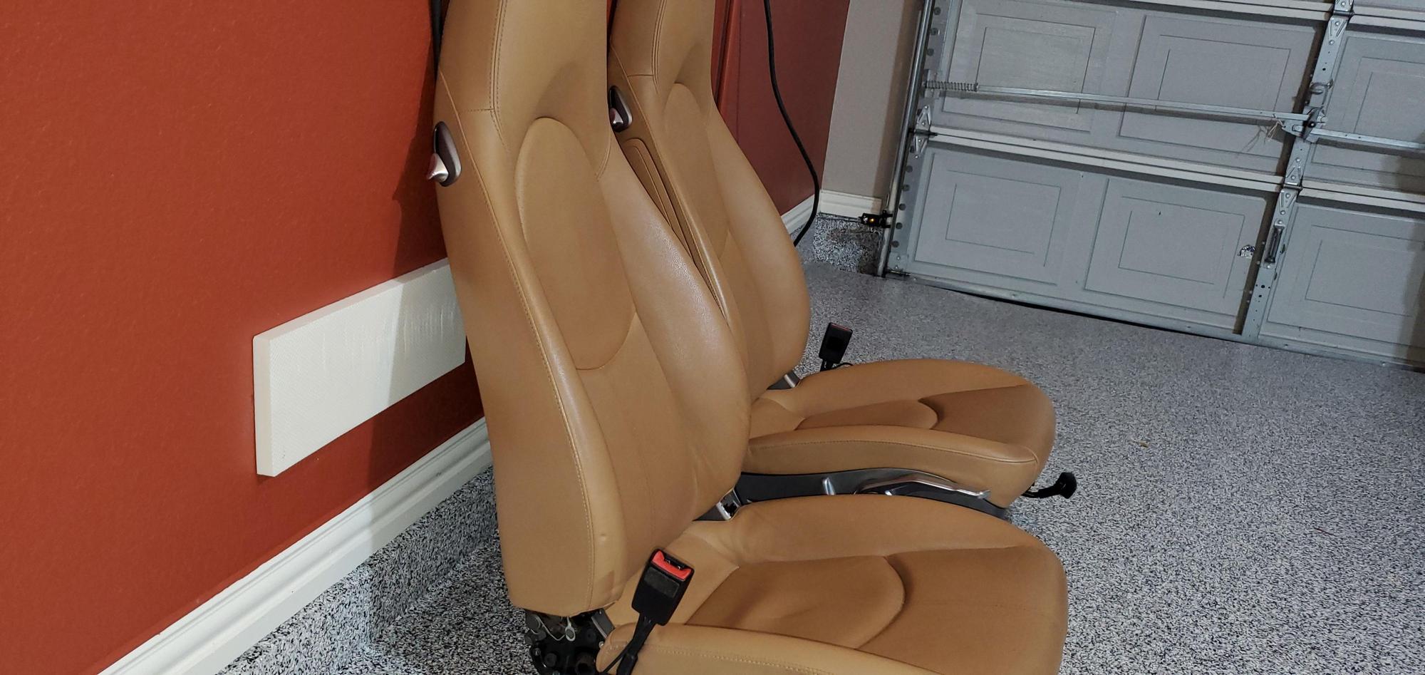 Interior/Upholstery - 987/997 Comfort, Sand Beige, Manual, Heated, Crested Seats - Used - 2004 to 2012 Porsche 911 - 2004 to 2012 Porsche Boxster - 2005 to 2012 Porsche Cayman - Dallas, TX 76063, United States