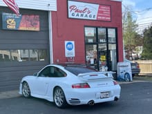 At Paul’s garage in Union NJ for big service plugs injectors oil service water pump and UAOS getting her ready for spring fling