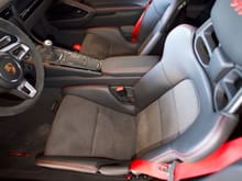 Carrera T interior comes with Guards Red seat belts