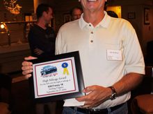 Glenn takes Hi-Mileage Award. Sorry Roger. Must be Driven to event.