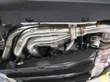 More undertray clearance that OEM Porsche headers. Notice anti-reversionary joints.