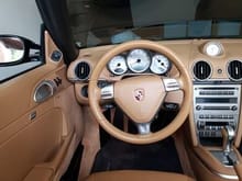 Stock stereo and steering wheel