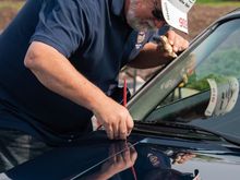 Not a very flattering pic but this car was filthy before I showed up. I have 40 years experience showing at Judged events starting with Orangeburg NY PCNA headquarters back in the day. It isn't how hard you clean but what to know the judges look for. Being a long time Judge I think I figured it out. 