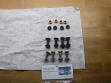 Carriage bolts - buy kit from Fister or match up at a good hardware store.