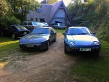 With my 944 and back the Opel GT ...