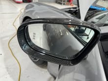 Also, these are the "euro" asymetric mirrors - wider angle of view.  They take some getting use to, but very nice feature for blind-spot monitoring  . .. 