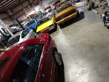 My 996 has to share a room with an AMG, another 911, a 914 and a buncha Pontiacs. Poor thing!