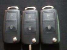 another picture of the VW switchblade blank keys after cut.