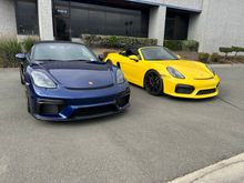 Side by Side of two gorgeous Porsches with PPF Application at MUM Sports.