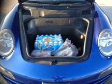 walmart run, including 3 cases of water.