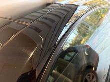 A-Pillar scratch from slipped roof rail