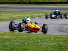Skip Barber's 1970 and 1971 winner, a Tecno chassis from Italy, now owned by Tom Lacosta photo courtesy Bill Stoler