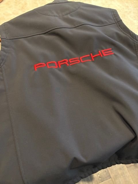 Accessories - Black Porsche Font Logo vest - $255 new, unworn for $60, free shipping in US. - Used - 0  All Models - Santa Rosa Beach, FL 32459, United States