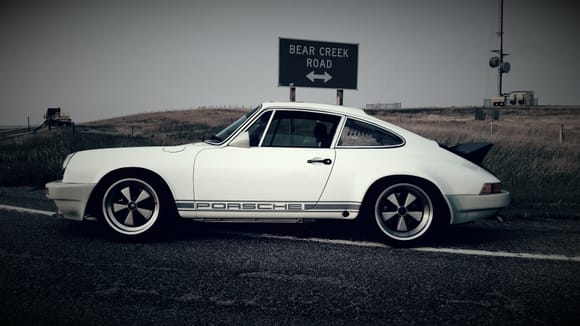 77 911 S hot rod. 3.2 liter Carrera engine. 17" Fuchs replicas. In the middle of nowhere Wyoming.