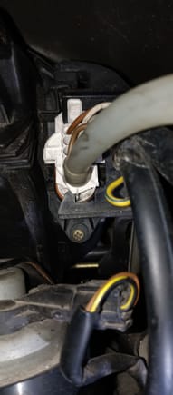 Note missing piece of locking portion of connector