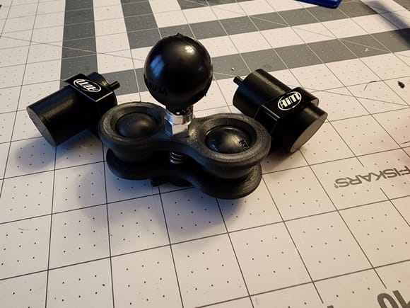 Prototype Dual bullet cam mount.
